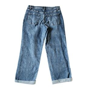 Walmart Time and Tru Relaxed Boyfriend Jeans Dark Wash Size 8